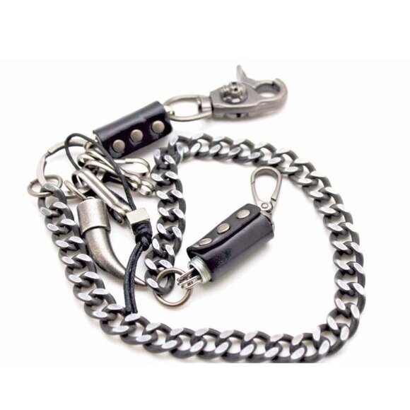 22" Men's Strong Leash Heavy Metal Wallet Chains Biker Trucker Jean Key … - Picture 2 of 4